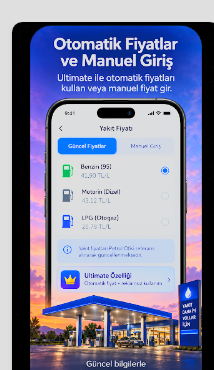 Yakıt Hesap fiyat bilgisi ekranı